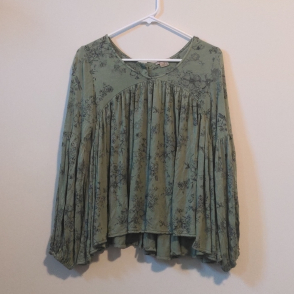 Anthropologie anama floral blouse